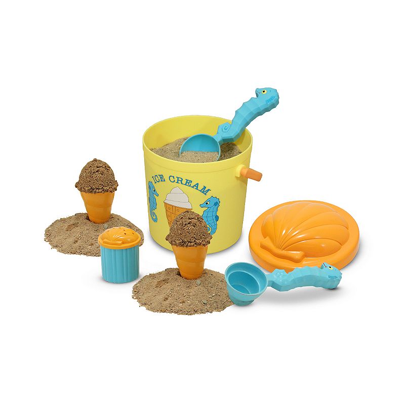 Melissa and Doug Speck Seahorse Sand Ice Cream Set, Multicolor