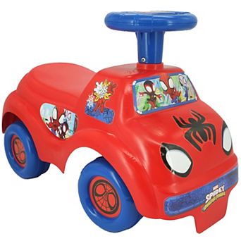 Kiddieland Marvel Spidey My First Ride-On Lights & Sounds Foot-To-Floor Vehicle