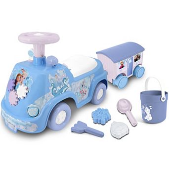 Kiddieland Disney's Frozen Lights N' Sounds Camper & Trailer Ride-On Vehicle