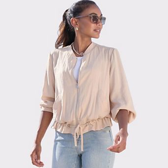 Lascana Women's Drawstring Bomber Jacket