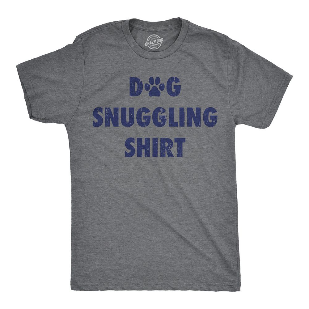 Mens Funny T Shirts Dog Snuggling Shrit Sarcastic Puppy Lovers Graphic ...