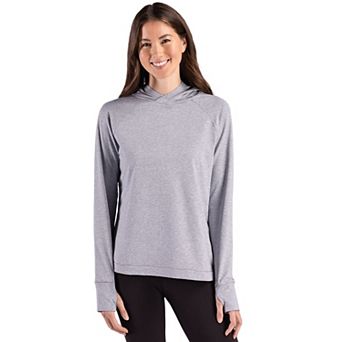 Cutter & Buck Adapt Recycled Soft Knit Stripe Womens Hooded Pullover