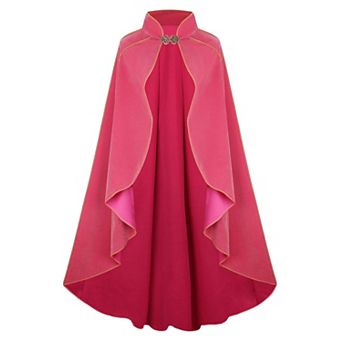 Womens Medieval Renaissance Cape Stand Collar Trim Victorian Costume
