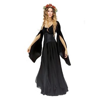 Women Renaissance Gothic Witch Medieval Victorian Cosplay Costume Dress