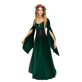 Women Renaissance Gothic Witch Medieval Victorian Cosplay Costume Dress