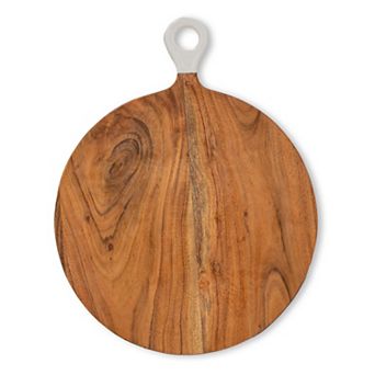 Jeanne Fitz Wood + White Collection Acacia Wood Round Charcuterie Board