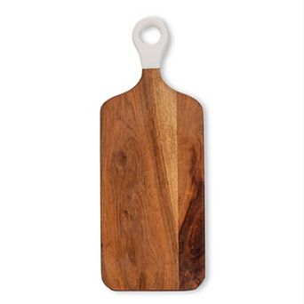 Jeanne Fitz Wood + White Collection Acacia Wood Rectangle Charcuterie Board