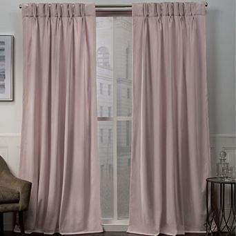 Town & Country 2-Pack Exclusive Home Velvet Heavyweight Pinch Pleat Curtain Panels