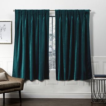 Town & Country 2-Pack Exclusive Home Velvet Heavyweight Pinch Pleat Curtain Panels