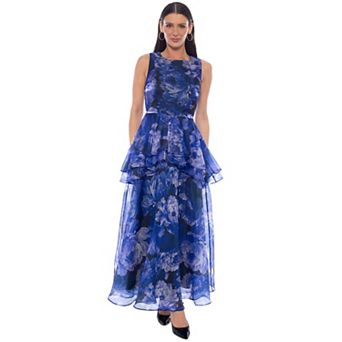 Women's OC by Oleg Cassini Allover Tiered Maxi Dress