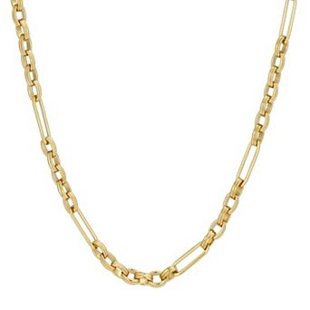 Adornia Tarnish Resistant 18k Gold Flash Plated Paperclip Chain Necklace