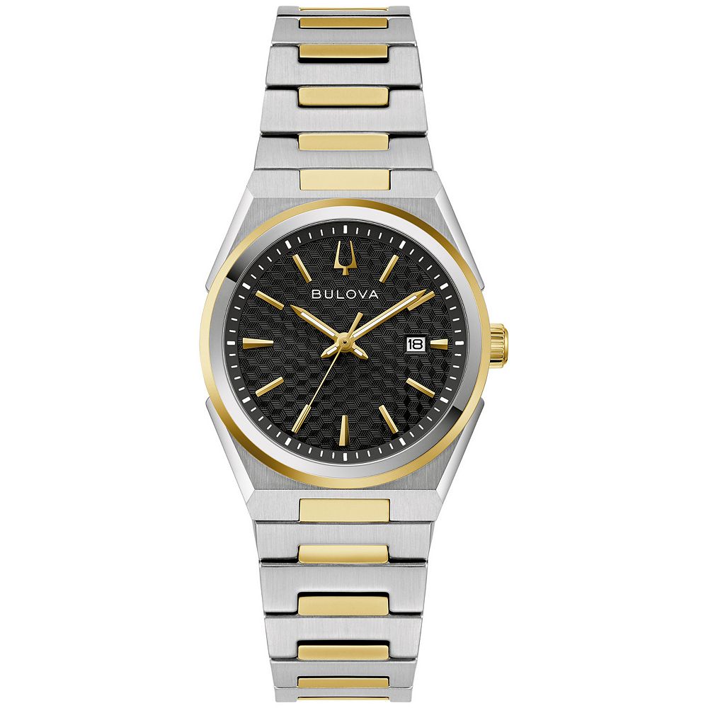 Bulova Classic Women's Two-Tone Stainless Steel Black Dial Bracelet Watch - 98M141