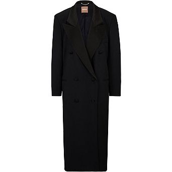 Boss Womens/Ladies Waxed Lapel Collar Longline Jacket