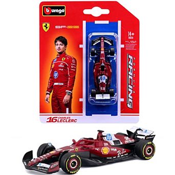 Bburago 1:64 Diecast 2025 Ferrari SF-25 Charles Leclerc Racing Model Replica