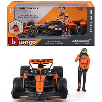 Bburago 1:24 2024 McLaren MCL38 & Lando Norris Figure Diecast Car