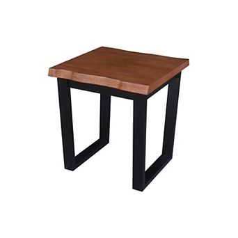 International Concepts Live Edge Solid Wood End Table