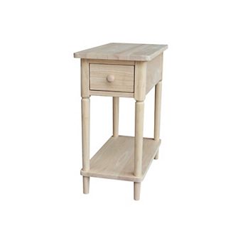 International Concepts Solid Wood Narrow Side Table