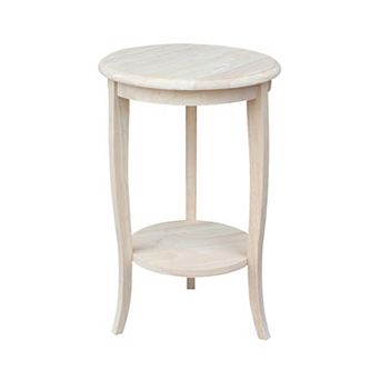 International Concepts Solid Wood Round End Table