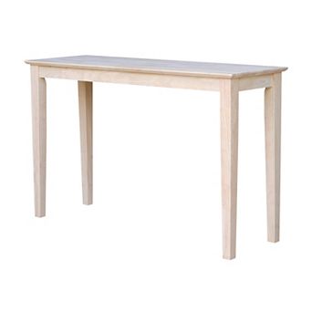 International Concepts Solid Wood Shaker Console Table