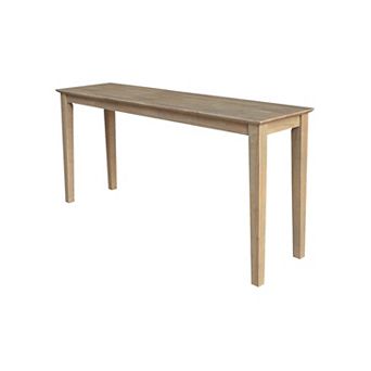 International Concepts Solid Wood Shaker Sofa Table