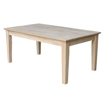 International Concepts Solid Wood Tall Shaker Coffee Table