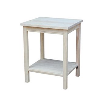 International Concepts Solid Wood Portman Accent Table