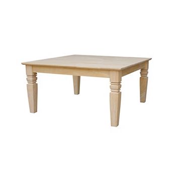 International Concepts Solid Wood Square Coffee Table