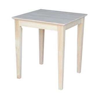 International Concepts Solid Wood Tall Shaker End Table
