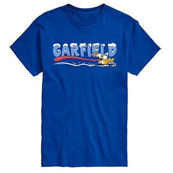 Big & Tall Garfield & Odie Sledding Short Sleeve Graphic Tee