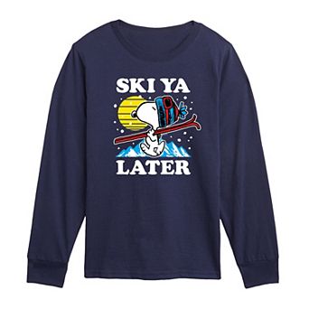 Toddler Boy Peanuts Snoopy "Ski Ya Later" Long Sleeve Graphic Tee