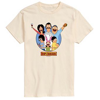 Men's Bob's Burgers Character Group Short Sleeve Graphic Tee