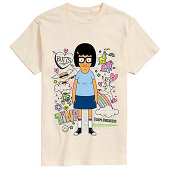 Men's Bob's Burgers Tina Belcher Doodle Collage Short Sleeve Graphic Tee