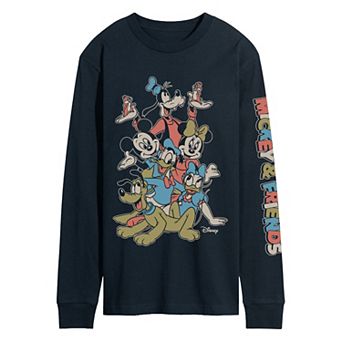 Men's Disney Mickey & Friends Retro Long Sleeve Graphic Tee