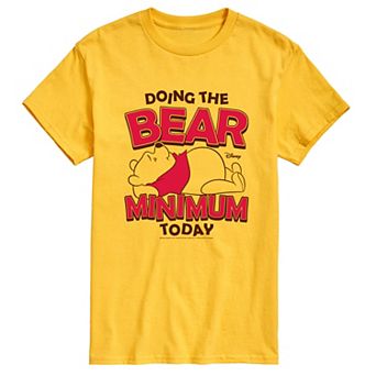 Men's Disney's Winnie The Pooh "Doing The Bear Minimum Today" Short Sleeve Graphic Tee
