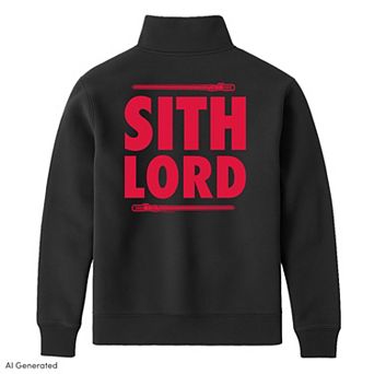 Men's Star Wars Sith Lord Quarter Zip Graphic Fleece Pullover
