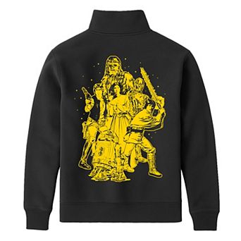Men's Star Wars Group Logo Quarter Zip Graphic Fleece Pullover
