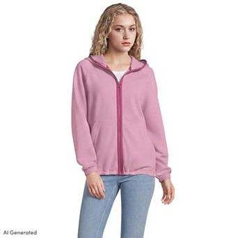 Women's Lands' End Anyweather RainDefense Fleece Full-Zip Jacket