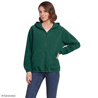 Women's Lands' End Anyweather RainDefense Fleece Full-Zip Jacket