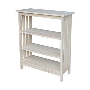 International Concepts Solid Wood 4 tier Mission Shelf Unit