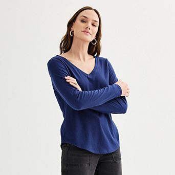 Women's Sonoma Goods For Life® Everyday Long Sleeve V-Neck Tee