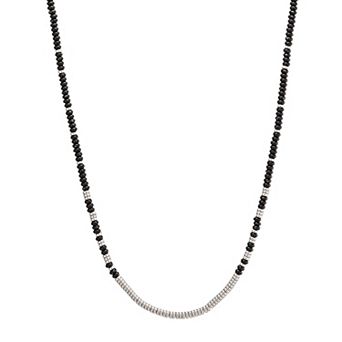 Adornia Men's Stainless Steel Bead Necklace