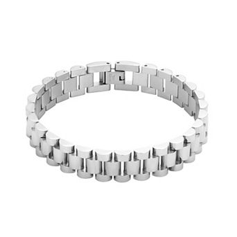 Adornia Men's Stainless Steel Polished Tarnish Resistant Watch Band Bracelet