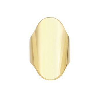 Adornia Tarnish Resistant 18k Gold Flash Plated Shield Ring