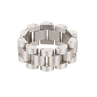 Adornia Men's Tarnish Resistant Stainless Steel Watch Band Ring