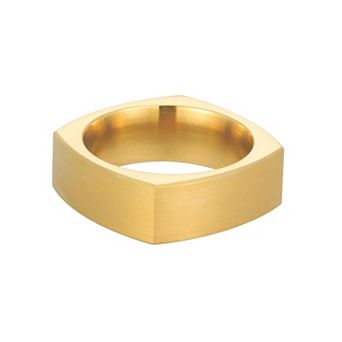 Adornia Stainless Steel Comfort Fit Straight Shank Edge Ring