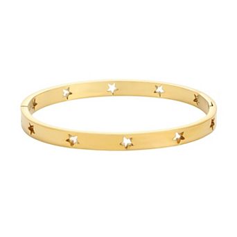 Adornia Tarnish Resistant 18k Gold Flash Plated Star Cuff Bracelet