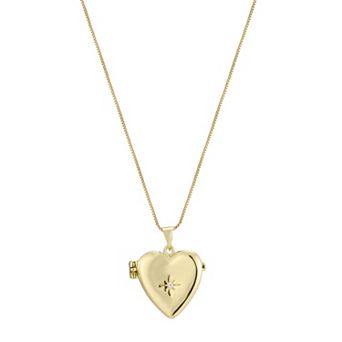 Adornia Brass 14k Gold Flash Plated Round Cubic Zirconia Pave Pendant Necklace