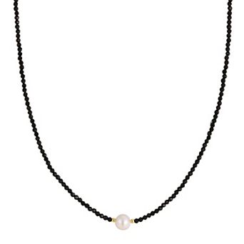 Adornia Freshwater Cultured Pearl & Cubic Zirconia Pave Link Necklace