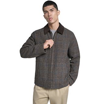 Men's Dockers® Wool Blend Zip Up Jacket with Corduroy Collar