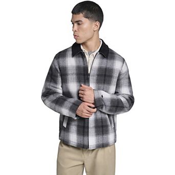 Men's Dockers® Wool Blend Zip Up Jacket with Corduroy Collar